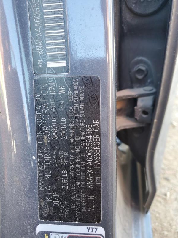 2016 KIA FORTE