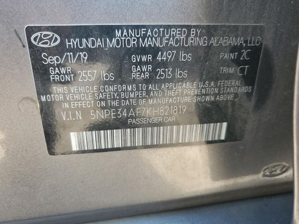 2019 HYUNDAI SONATA LIMITED