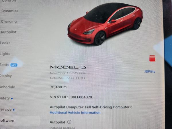 2020 TESLA MODEL 3 AW