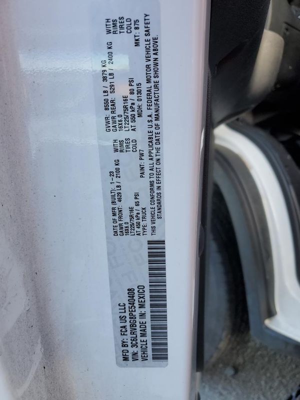 2023 RAM PROMASTER 1500