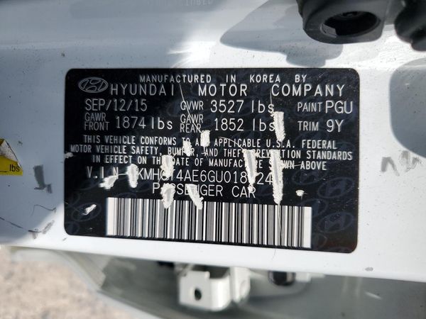 2016 HYUNDAI ACCENT GS / GLS