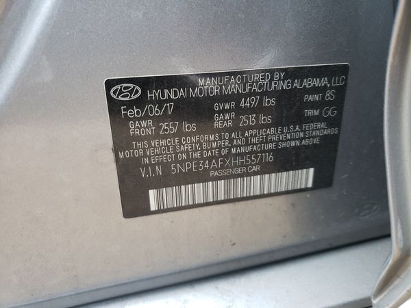 2017 HYUNDAI SONATA