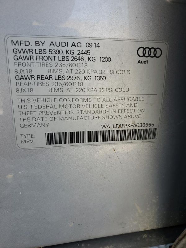 2015 AUDI Q5