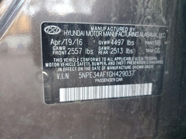 2016 HYUNDAI SONATA