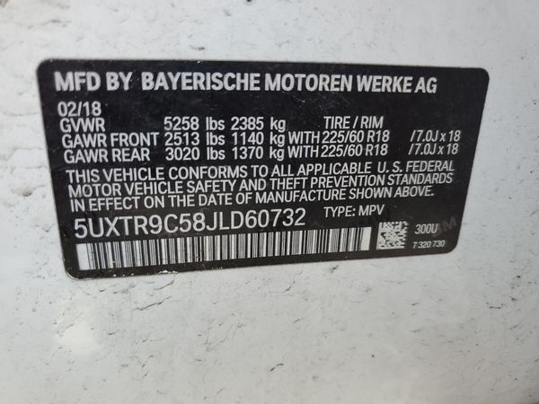 2018 BMW X3 XDRIVE30I