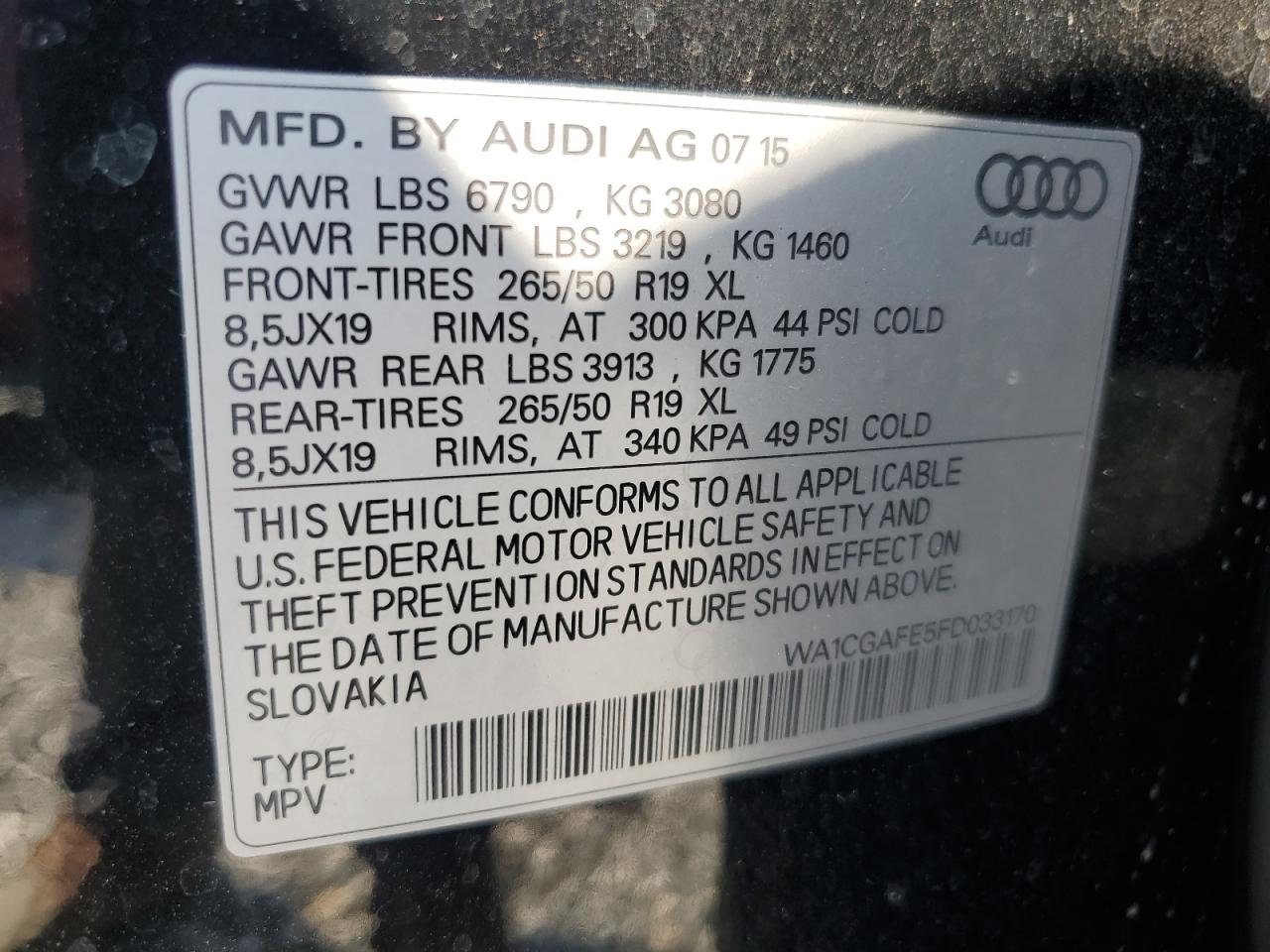2015 AUDI Q7 Premium