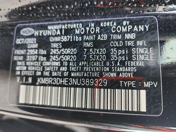 2022 HYUNDAI PALISADE SEL w/Convenience Pkg