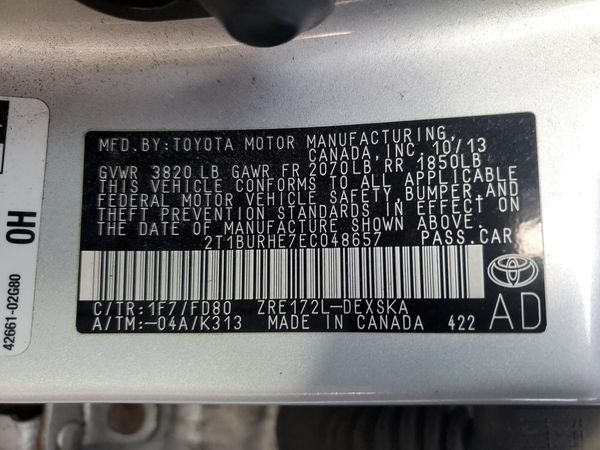 2014 TOYOTA COROLLA