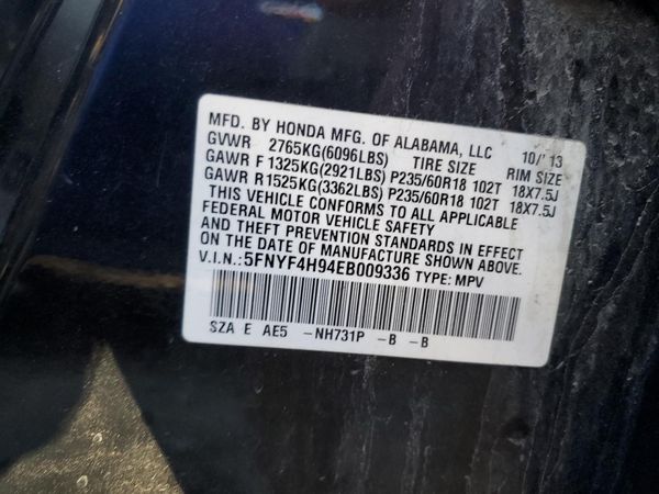 2014 HONDA PILOT TOURING