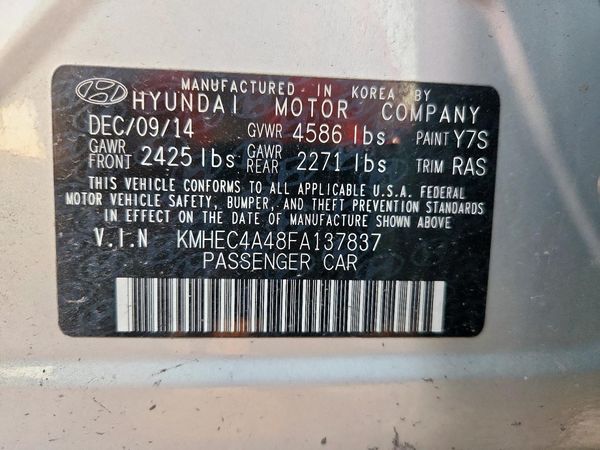 2015 HYUNDAI SONATA