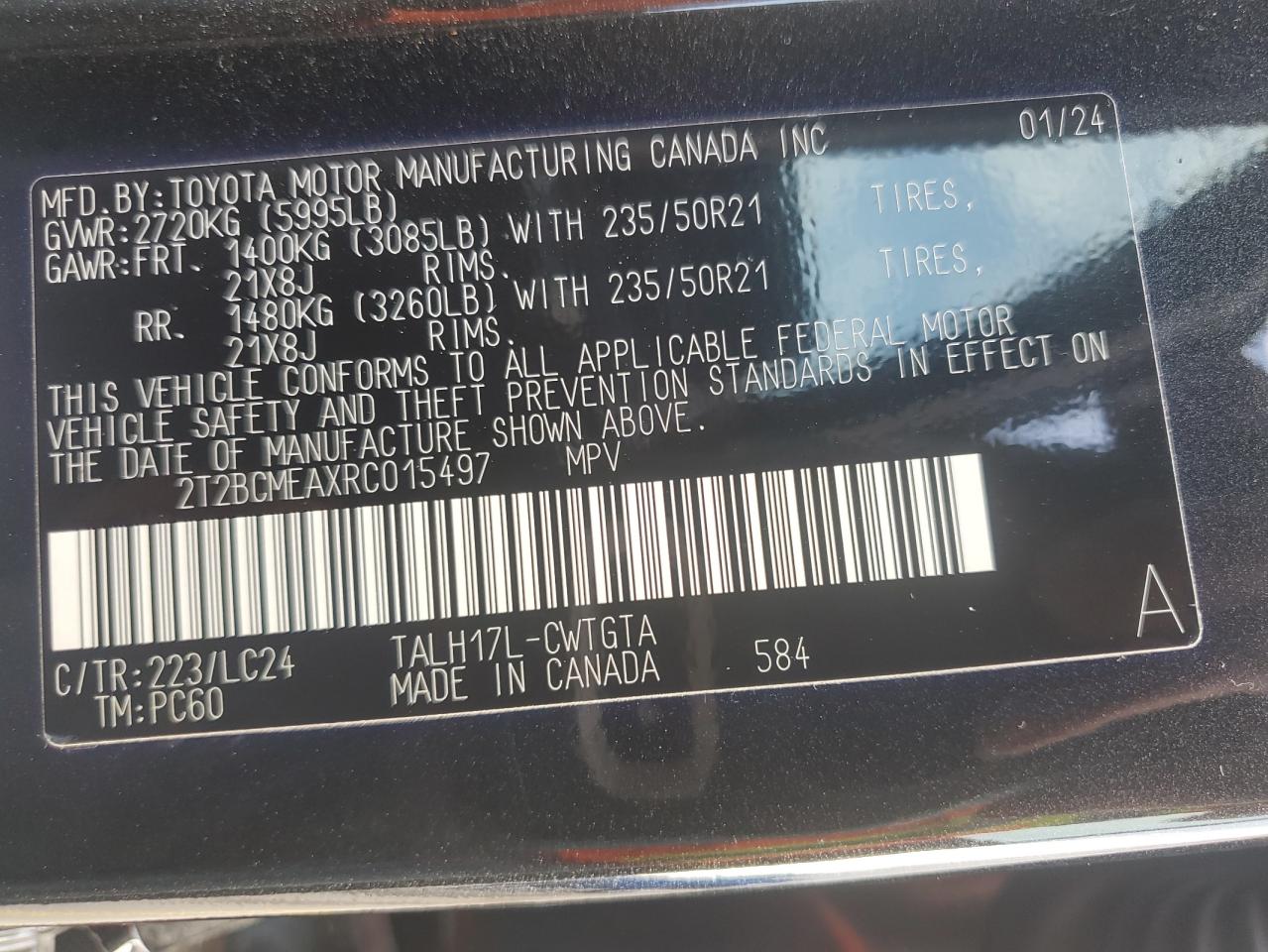 2024 LEXUS RX 500H