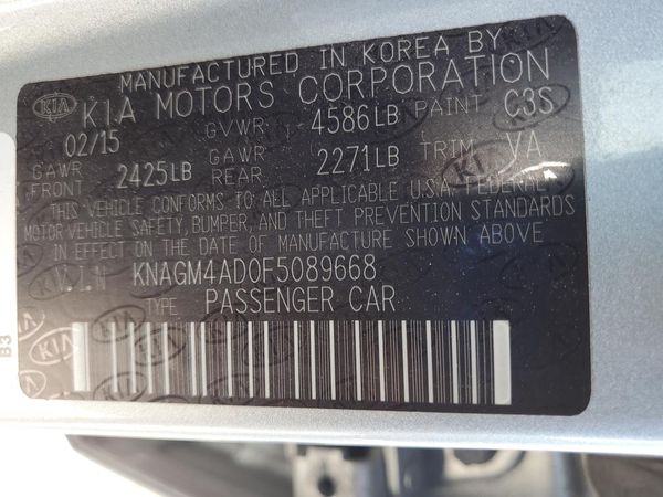 2015 KIA OPTIMA GL - Middle-low