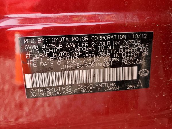 2013 LEXUS IS