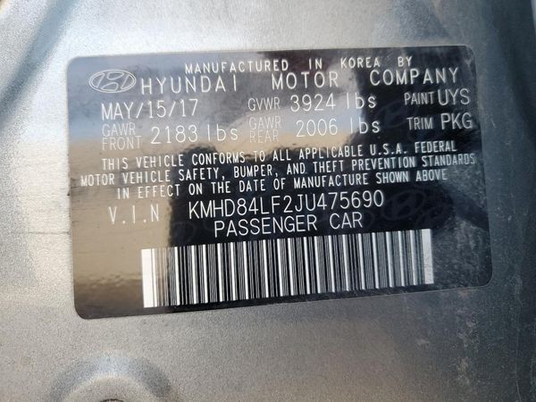 2018 HYUNDAI ELANTRA