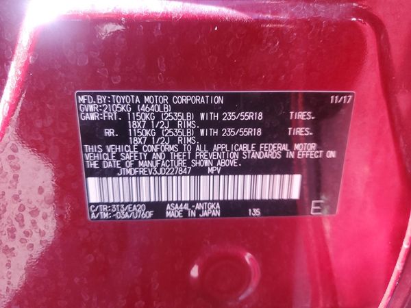 2018 TOYOTA RAV4 Ltd/Platinum