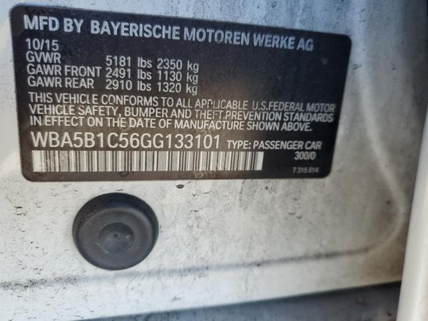 2016 BMW 535 I
