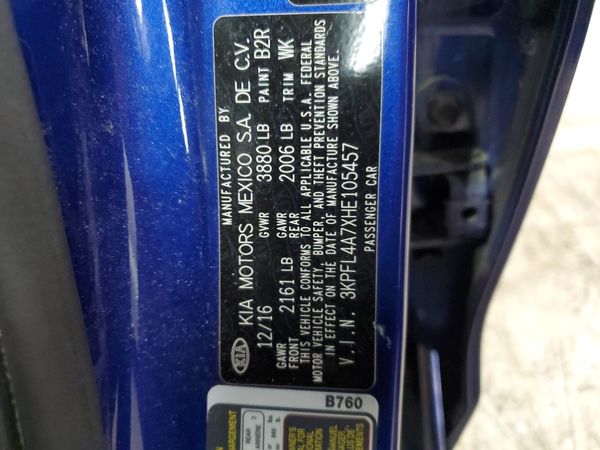2017 KIA FORTE LX Popular, S