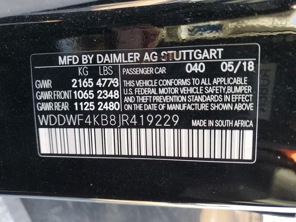 2018 MERCEDES-BENZ C