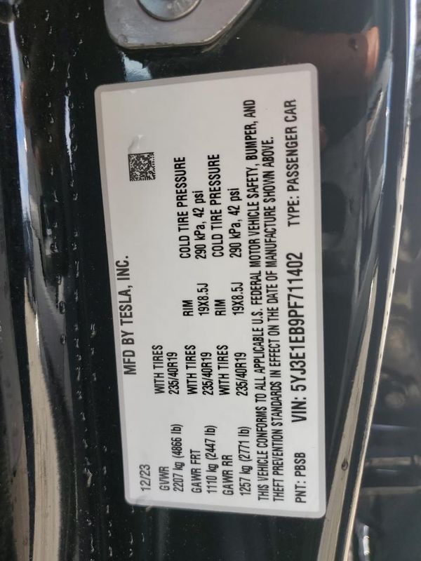 2023 TESLA MODEL 3
