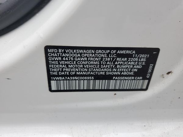 2022 VOLKSWAGEN PASSAT Limited Edition