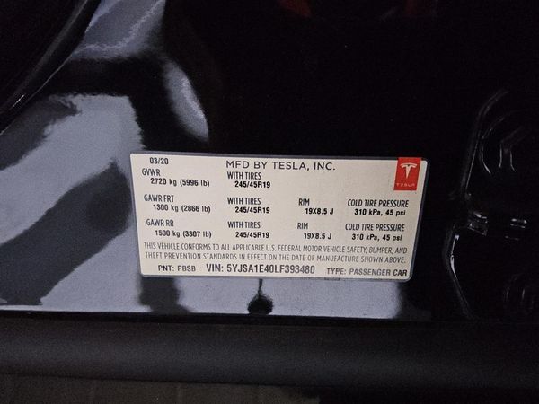2020 TESLA MODEL S