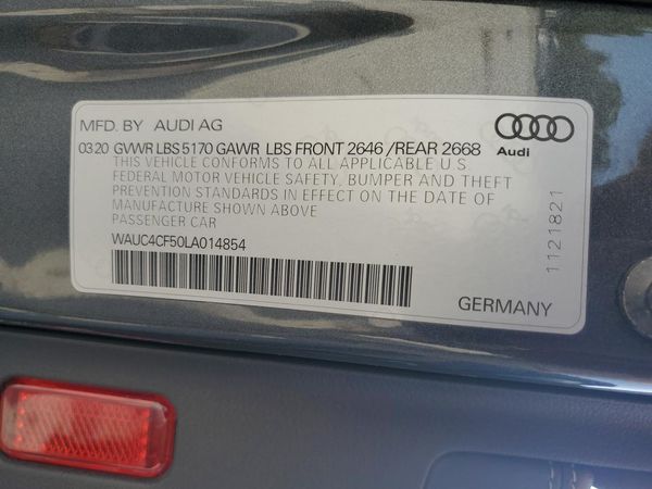 2020 AUDI S5 SPORTBACK PREMIUM