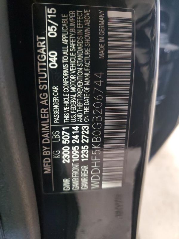 2016 MERCEDES-BENZ E