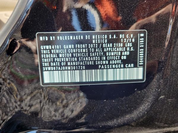 2017 VOLKSWAGEN JETTA SE