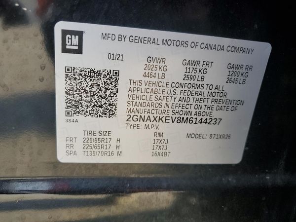 2021 CHEVROLET EQUINOX LT (1LT)