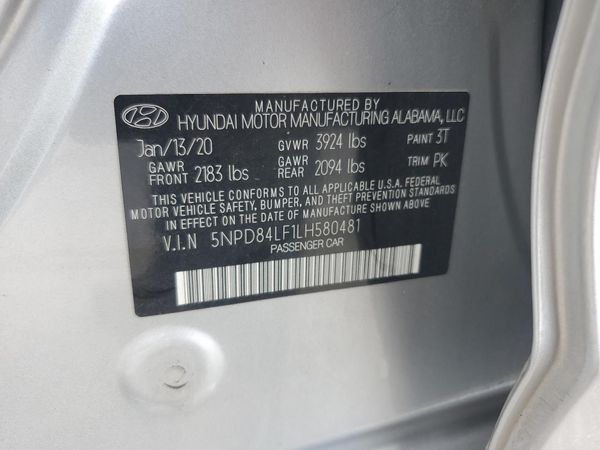 2020 HYUNDAI ELANTRA