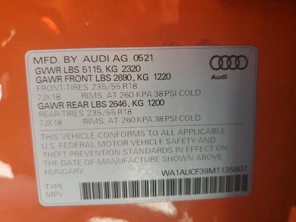 2021 AUDI Q3 quattro Premium