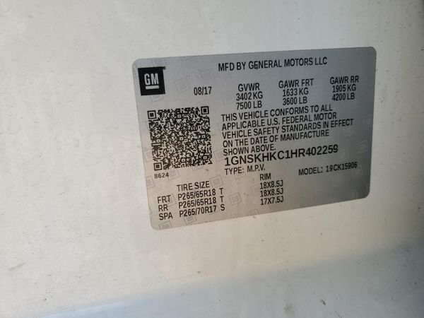 2017 CHEVROLET SUBURBAN LT