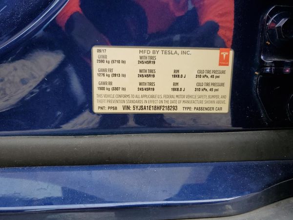 2017 TESLA MODEL S