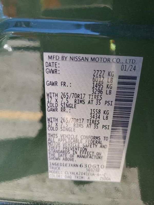 2024 NISSAN FRONTIER