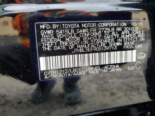 2016 LEXUS LS 460
