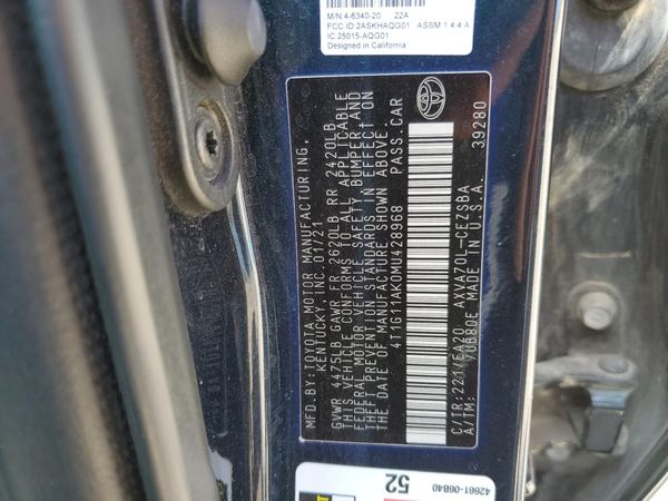 2021 TOYOTA CAMRY