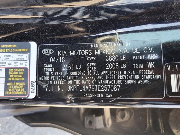 2018 KIA FORTE LX Pop,S,EX