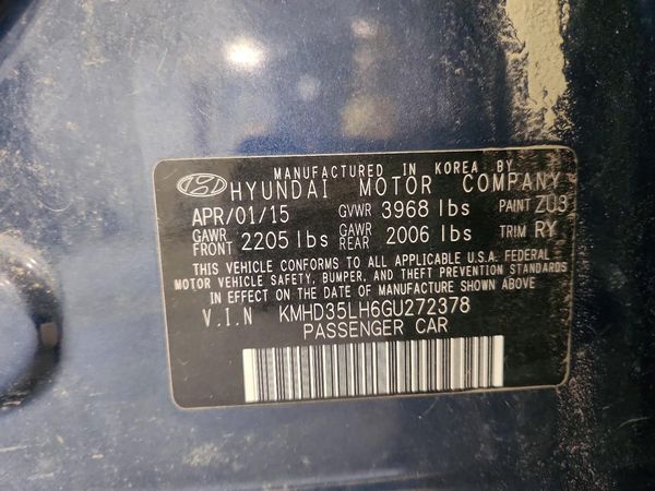 2016 HYUNDAI ELANTRA