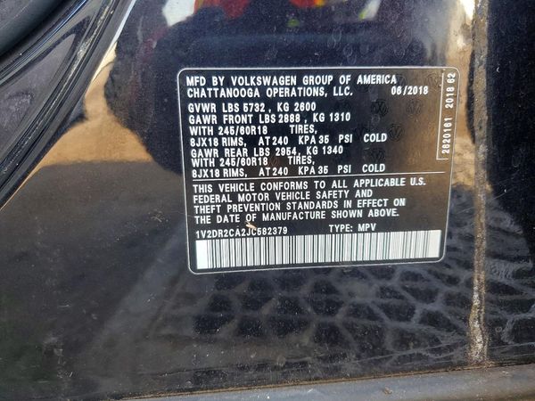 2018 VOLKSWAGEN ATLAS