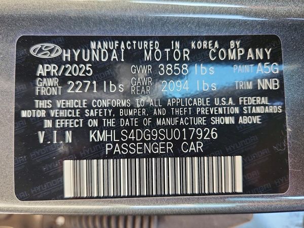 2025 HYUNDAI ELANTRA SEL Convenience — VINS