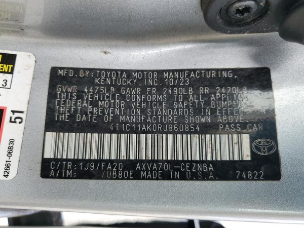 2024 TOYOTA CAMRY LE — VINS