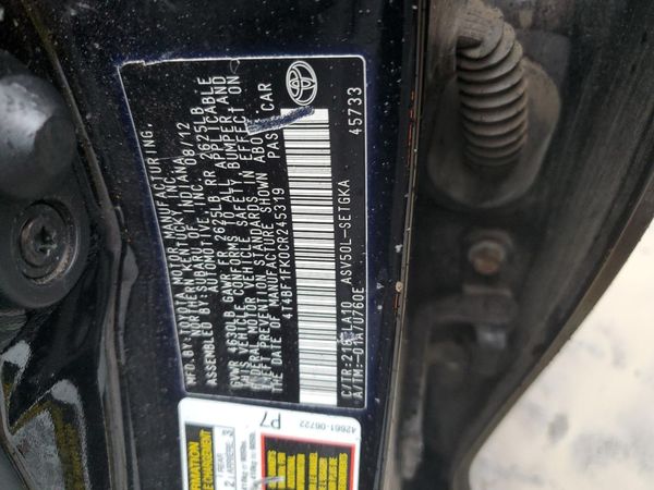 2012 TOYOTA CAMRY