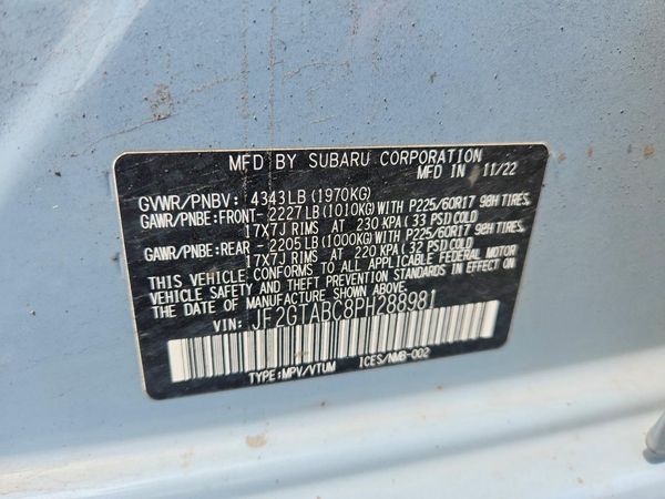2023 SUBARU CROSSTREK Base