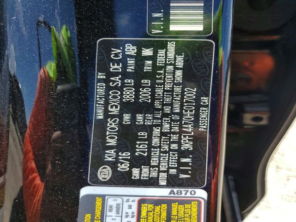 2017 KIA FORTE