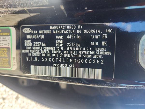 2016 KIA OPTIMA GL