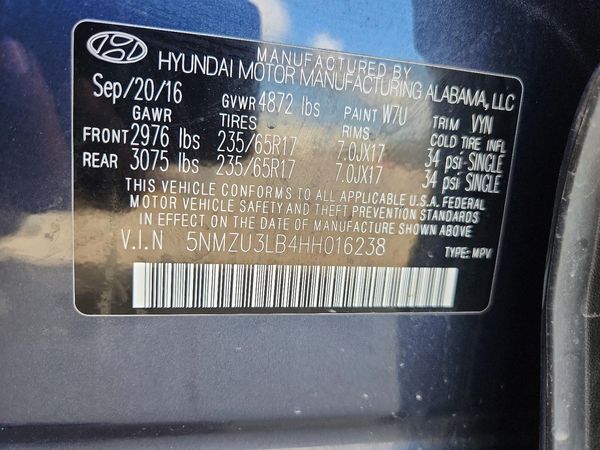2017 HYUNDAI SANTA FE SPORT
