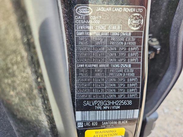 2017 LAND ROVER RANGE ROVER EVOQUE SE