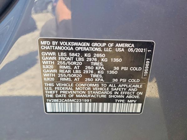 2021 VOLKSWAGEN ATLAS CROSS SPORT 4Motion SEL