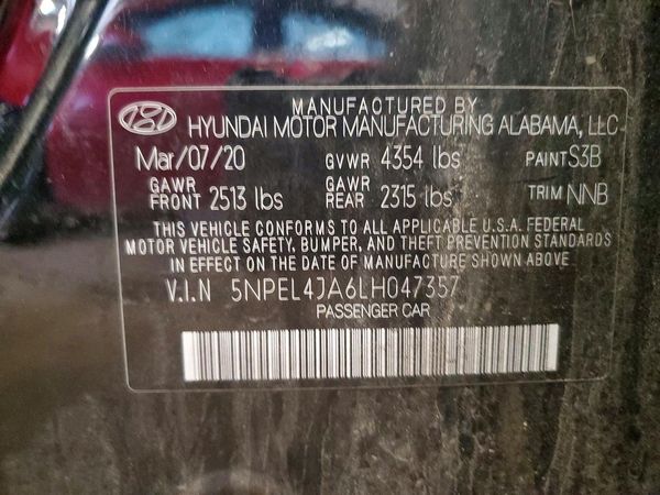 2020 HYUNDAI SONATA SEL