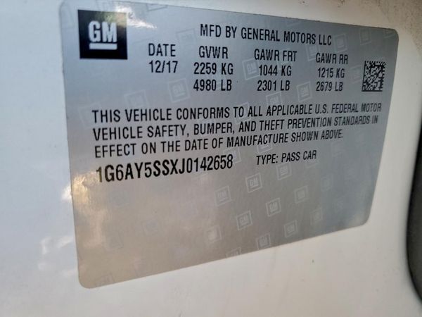 2018 CADILLAC CTS Premium Luxury — VINS